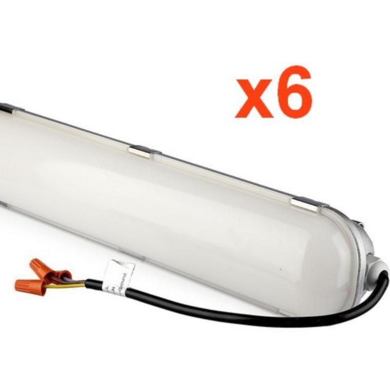 Réglette LED Étanche 120cm 60W Haut rendement 120lm/W LED Samsung (Pack de 6) - Silamp France