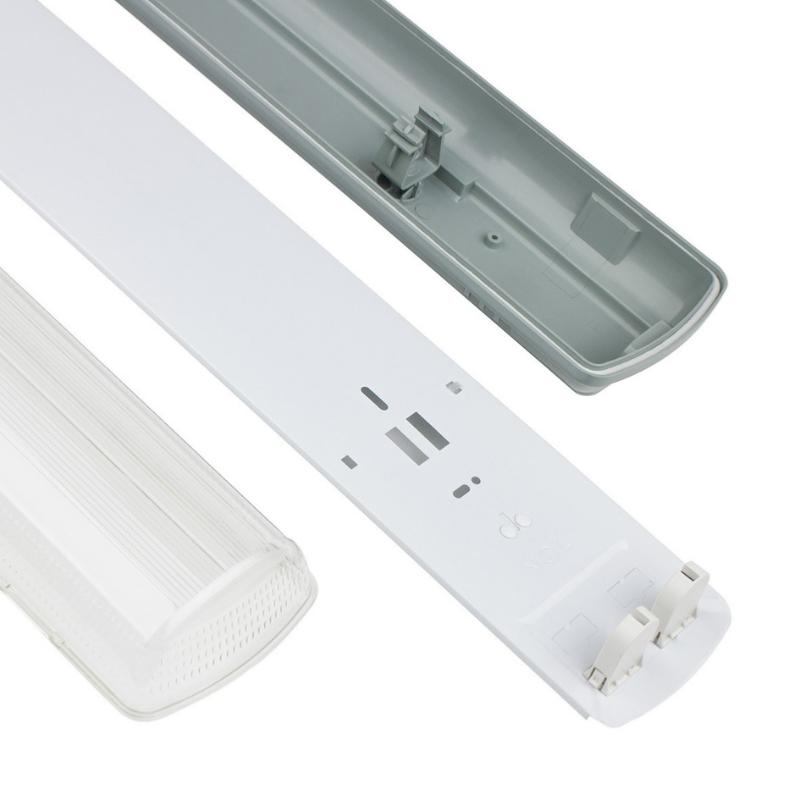 Réglette LED étanche double pour Tubes LED T8 120cm IP65 (boitier vide) (Pack de 8) - Silamp France