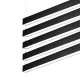Réglette Suspendue LED Large 120cm 35W Noir (Lot de 5)