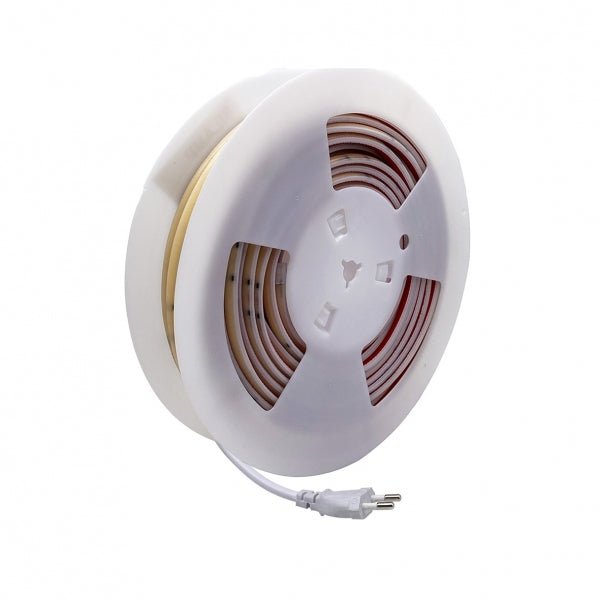 Ruban led COB 1M 220V blanc neutre 4000K étanche ip 65 avec fixations  fournies pour intérieur et extérieur