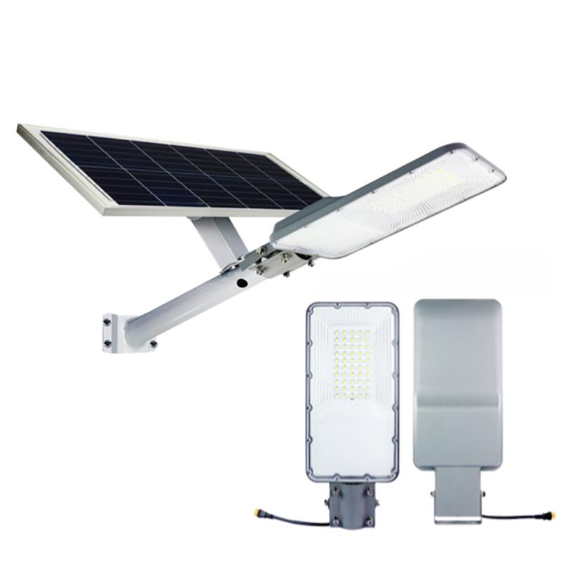 Luminaire LED urbain solaire 30W IP65 Dimmable (Barre métallique + télécommande incluses)