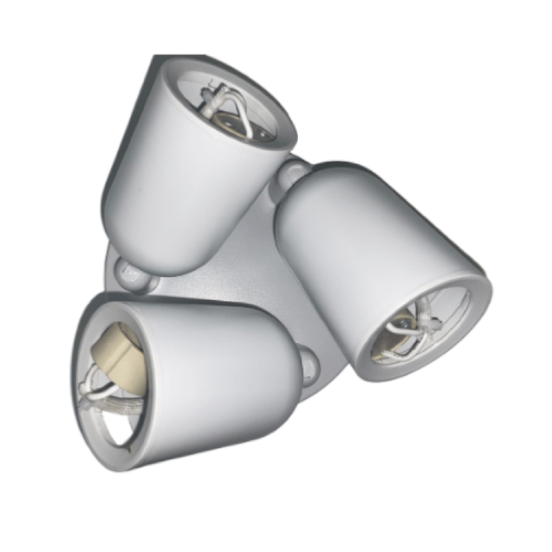 Spot LED en saillie Triple Orientable BLANC pour ampoule GU10 - Silamp France