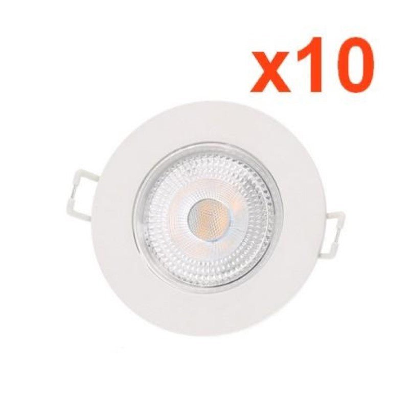 Spot LED Encastrable Étanche Rond 5W Blanc (Pack de 10) - Silamp France