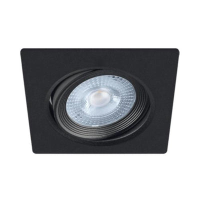 Spot LED Encastrable Orientable 5W Carré Noir SMD