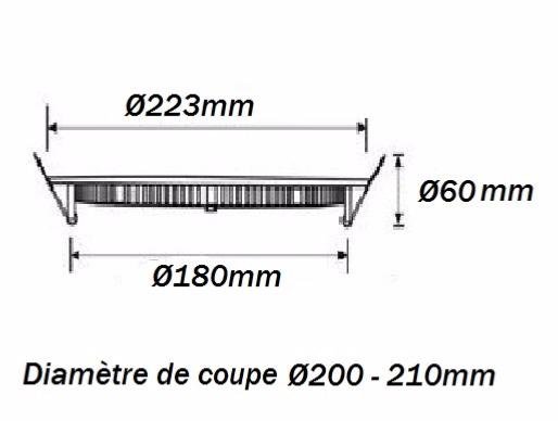 Spot LED Encastrable Rond 30W Ø223mm - Silamp France