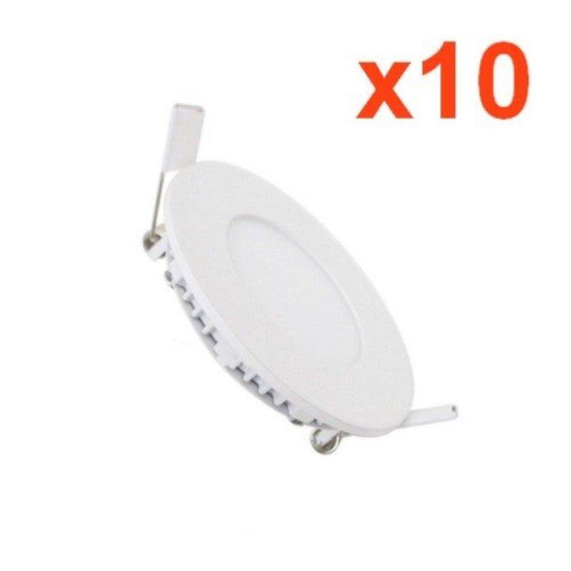 Spot LED Encastrable Rond BLANC 3W (Pack de 10) - Silamp France