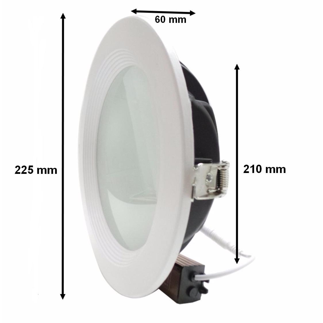 Spot LED Encastrable Rond Blanc Opale 30W Ø226mm - Silamp France