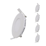 Spot LED Extra Plat Downlight Rond 6W Blanc (Pack de 5)