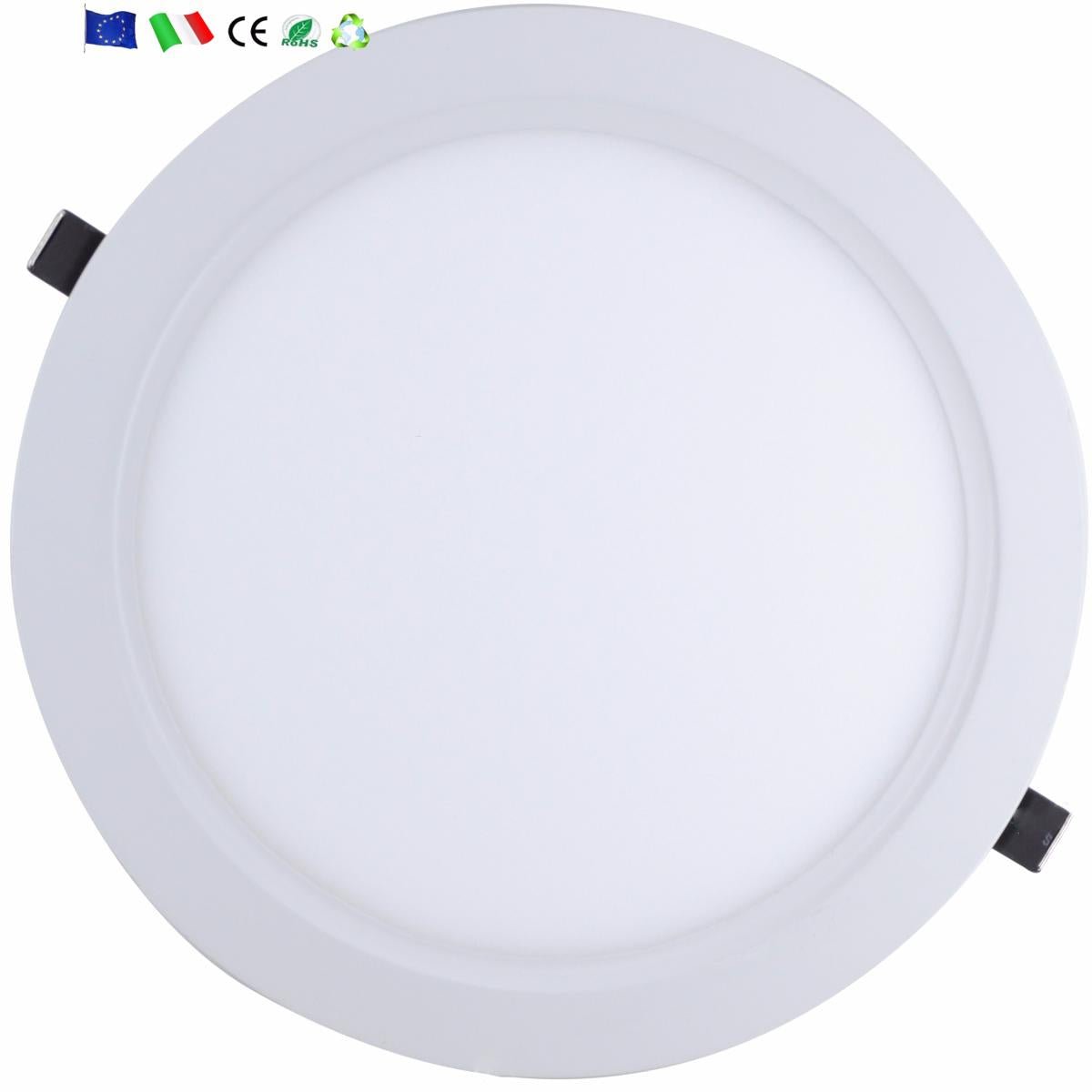 Spot LED Extra Plat Rond 24W Blanc (Pack de 5) - Silamp France