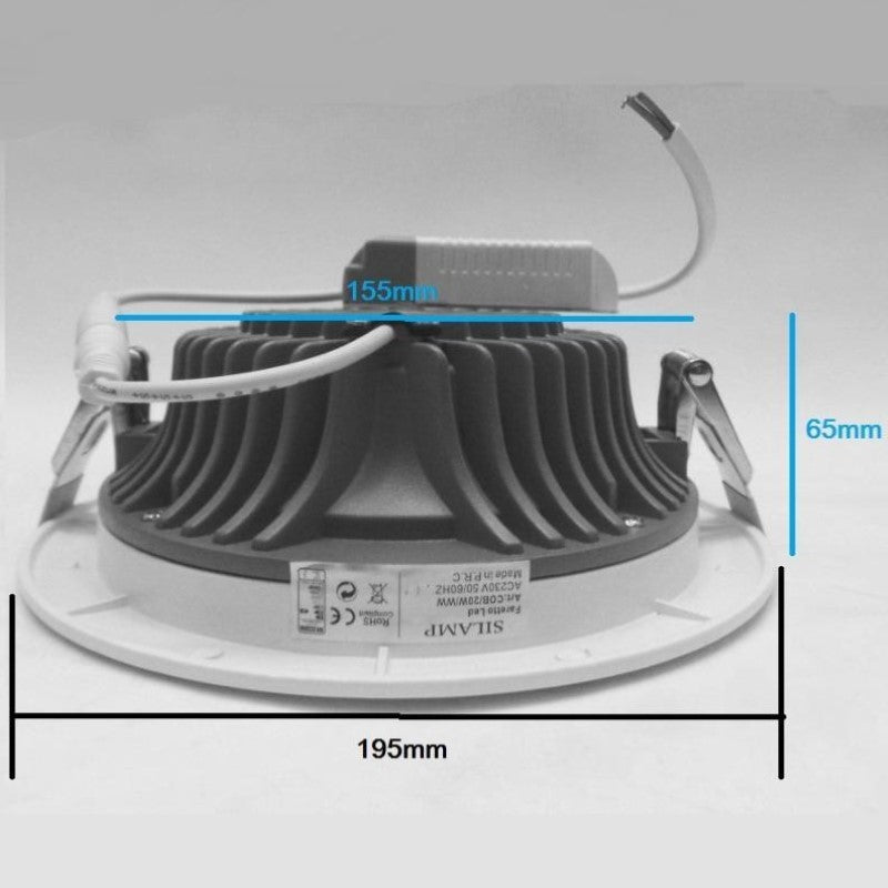 Spot LED Rond Encastrable 20W 120° - Silamp France