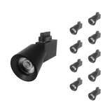 Spot LED sur Rail 25W 38° Triphasé NOIR (Pack de 10)