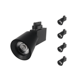 Spot LED sur Rail 25W 38° Triphasé NOIR (Pack de 5)