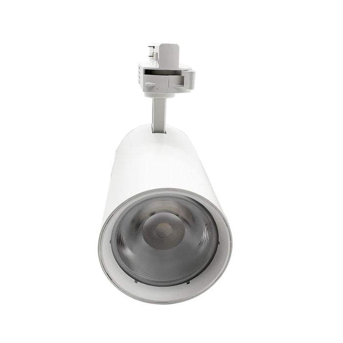 Spot LED Sur Rail Monophasé 30W, 3000 Lumens, Blanc Chaud 2300K-3500K, Angle 80°, IP20