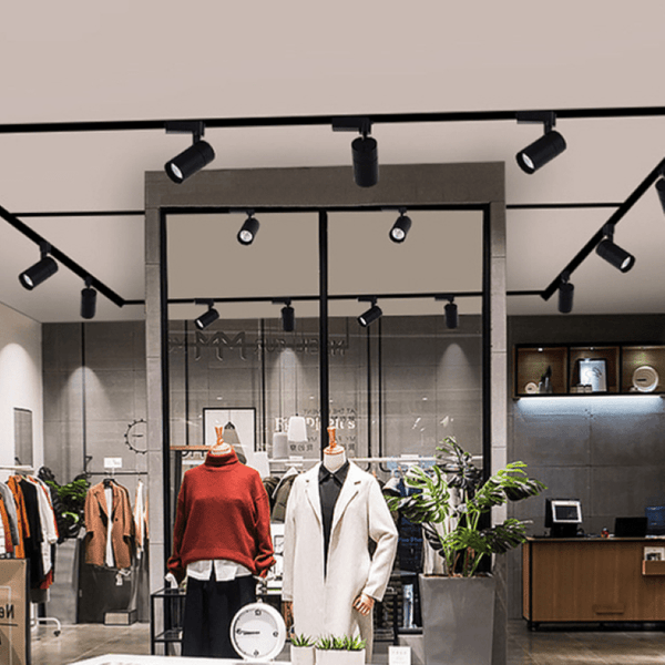 Spot LED Sur Rail 30W 80° Compact Monophasé NOIR - Blanc Chaud 2300K 3500k Silamp 90757227