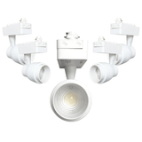 Spot LED sur Rail 30W Multi-angle COB Monophasé BLANC (Pack de 5)