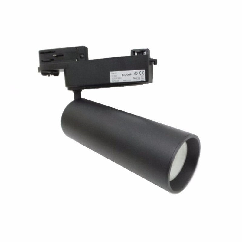 Spot LED sur Rail 40W 80° COB Triphasé NOIR - Silamp France