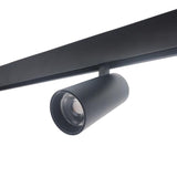Spot LED sur Rail Magnétique 48V 12W Orientable NOIR