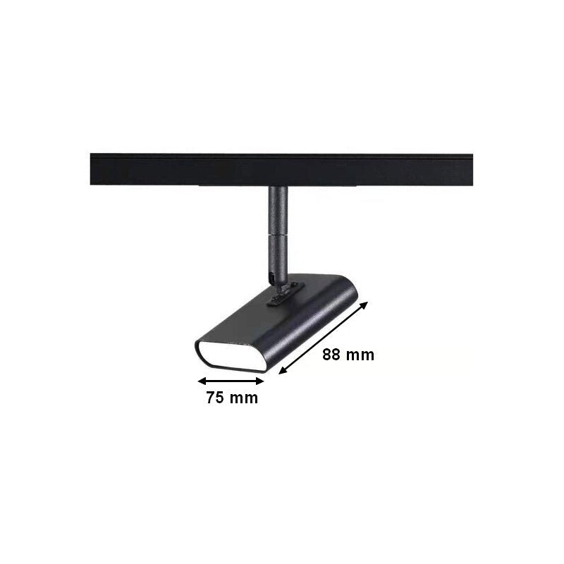 Spot LED sur Rail Magnétique Rectangulaire 48V 5W Orientable NOIR - Silamp France