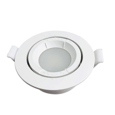 Support Spot Encastrable GU10 LED Orientable Rond BLANC