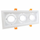 Support Spot GU10 LED Encastrable Triple Projecteur