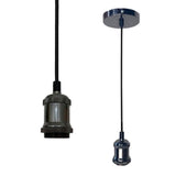 Suspension Ampoule E27 Noir Métallique Cloche
