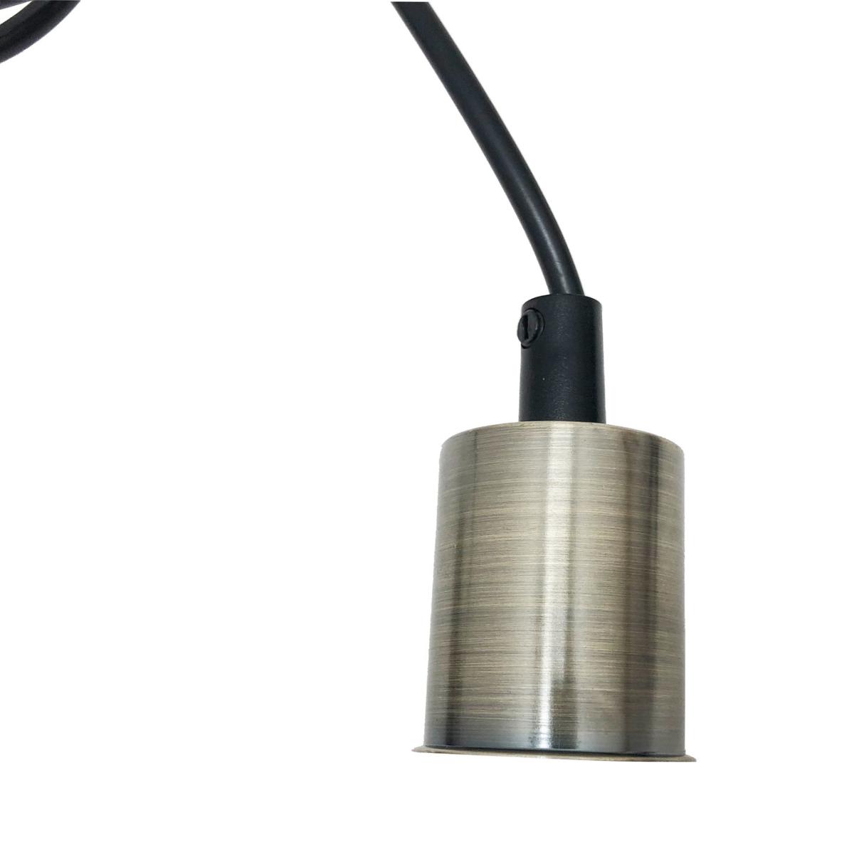 Suspension luminaire Ampoule E27 Bronze Brossé Cylindrique - Silamp France