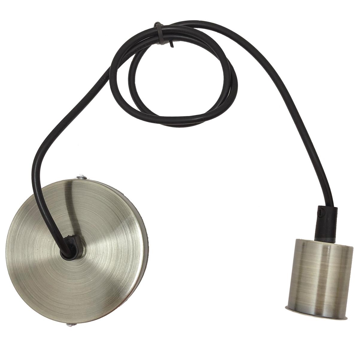 Suspension luminaire Ampoule E27 Bronze Brossé Cylindrique - Silamp France