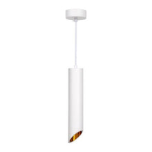 Suspension Luminaire Biseautée GU10 IP20 30cm Blanc / Or
