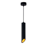 Suspension Luminaire Biseautée GU10 IP20 30cm Noir / Or