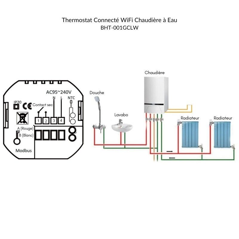 Thermostat Connecté WiFi Chaudière à Eau - Silamp France