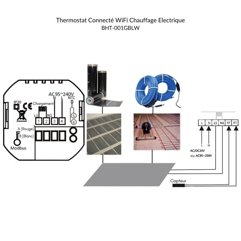 Thermostat Connecté WiFi Chauffage Electrique - Silamp France