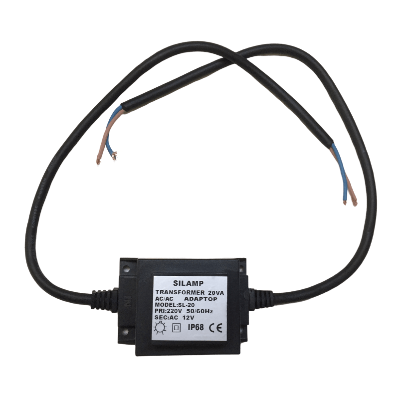 Transformateur 220V 12V étanche IP68 20W pour Piscine - Silamp France